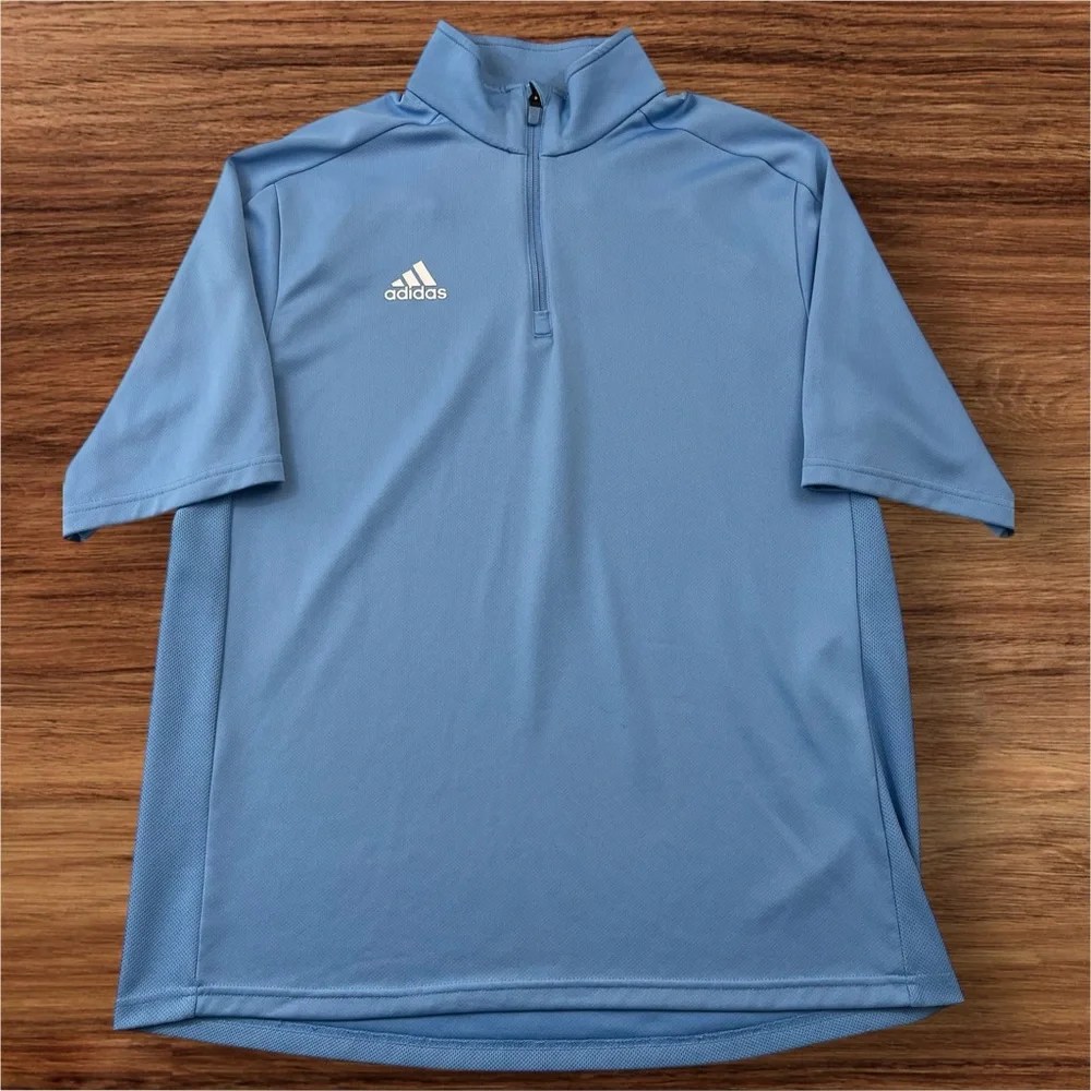 Adidas Men’s Performance 1/4 Zip Short Sleeve Polo. Size Medium.